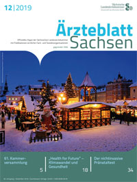 Titelbild der Ausgabe Dez 2019 des Ärzteblattes